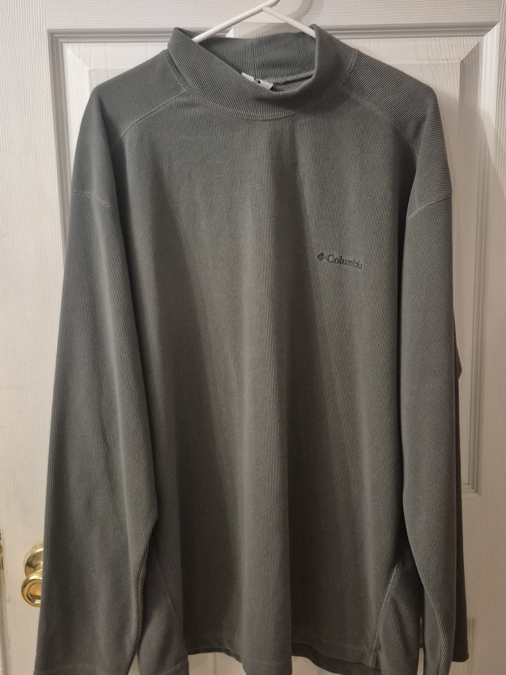 Columbia Sportwear Company Mock Neck Turtleneck Sweater Mens Size XL Gray